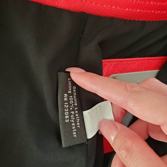 X Revolve High Waisted Zip Skirt in Red - Picture 6 of 6